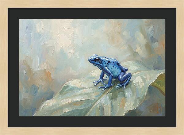Poison Dart Frog In Electric Blue