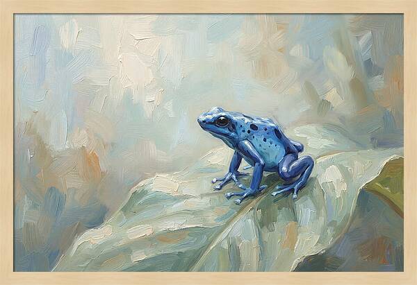 Poison Dart Frog In Electric Blue