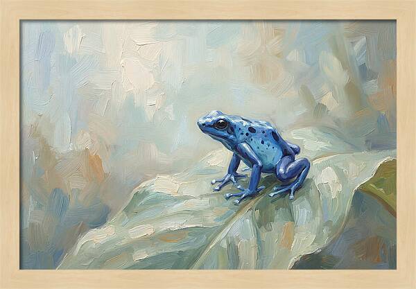 Poison Dart Frog In Electric Blue
