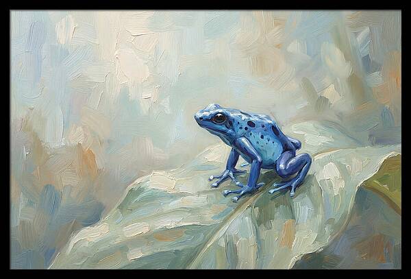 Poison Dart Frog In Electric Blue