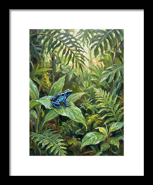 Poison Dart Frog In Lush Greenery