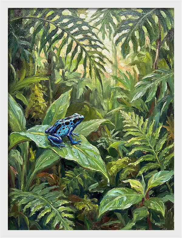 Poison Dart Frog In Lush Greenery