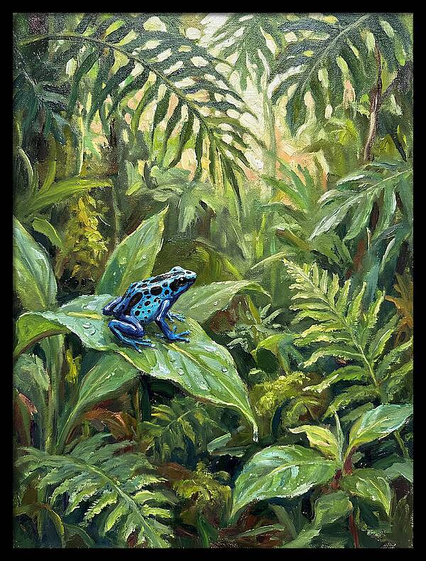 Poison Dart Frog In Lush Greenery