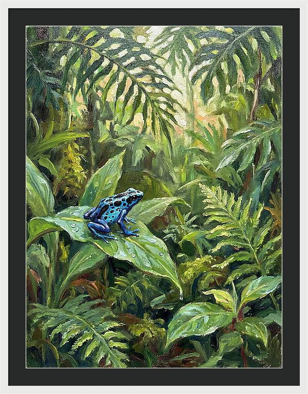 Poison Dart Frog In Lush Greenery