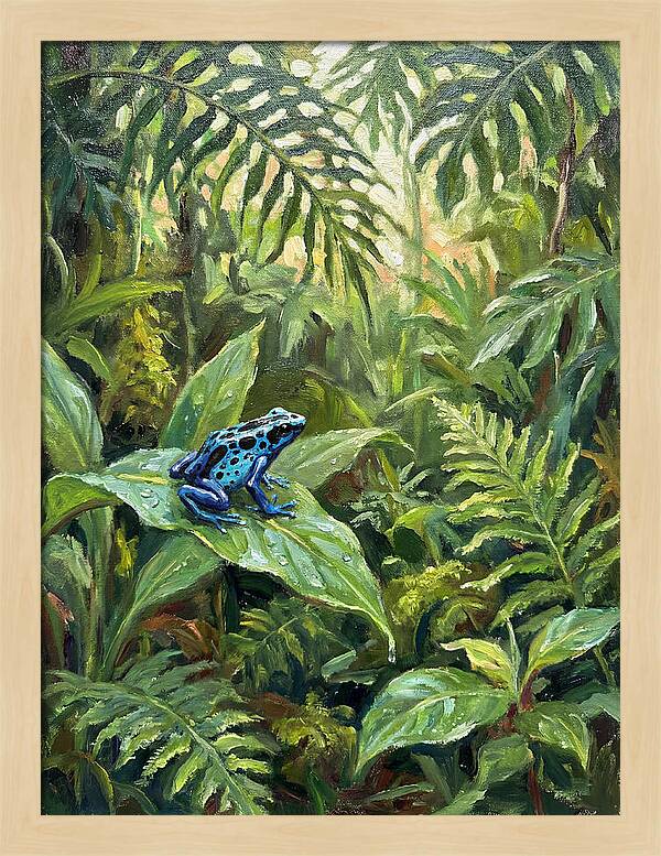 Poison Dart Frog In Lush Greenery