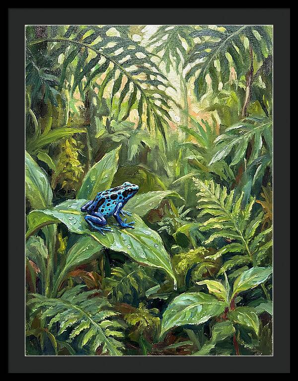 Poison Dart Frog In Lush Greenery