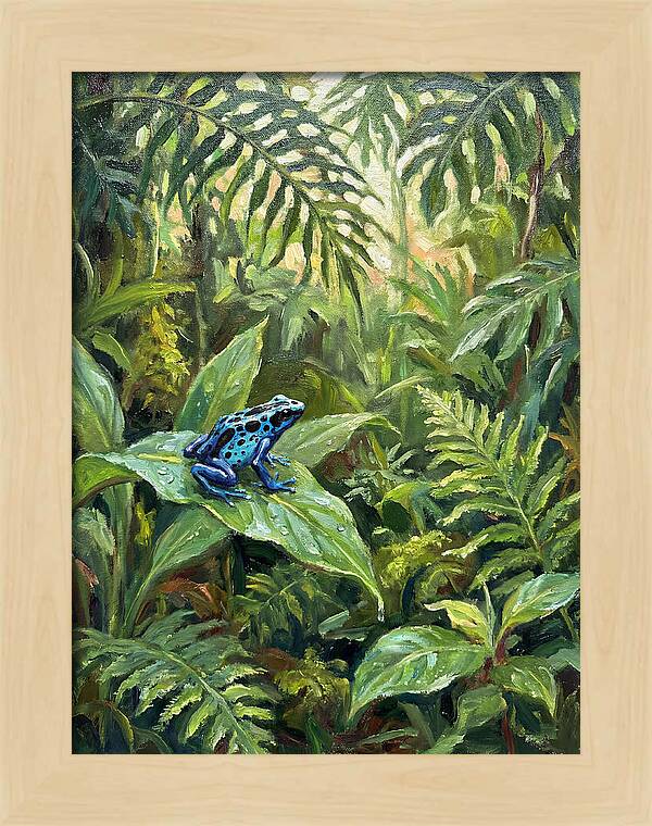 Poison Dart Frog In Lush Greenery