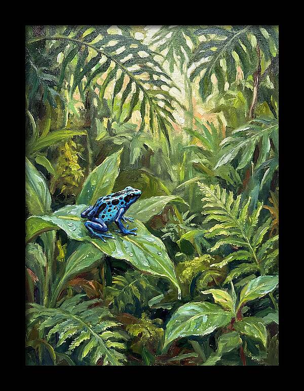 Poison Dart Frog In Lush Greenery