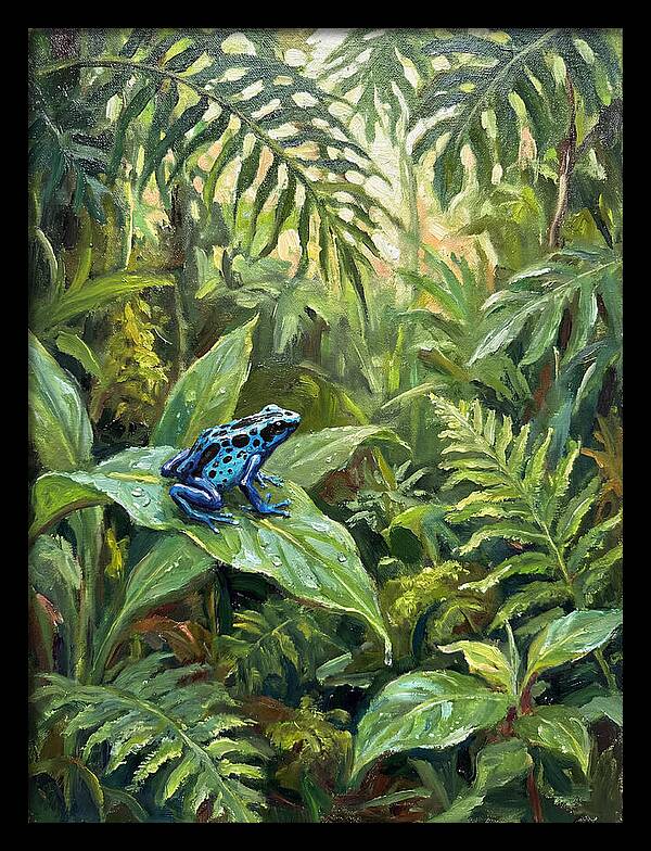Poison Dart Frog In Lush Greenery