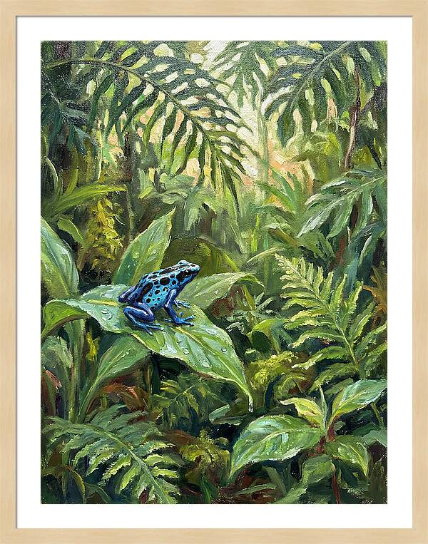 Poison Dart Frog In Lush Greenery