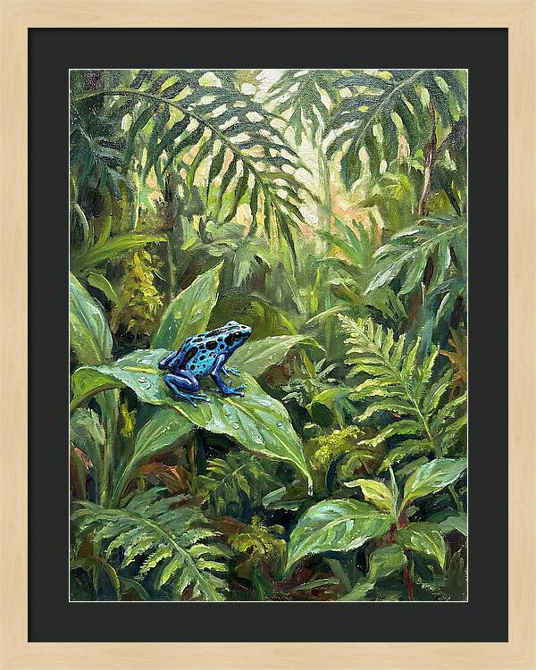 Poison Dart Frog In Lush Greenery