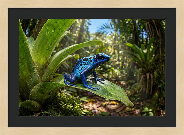 Poison Dart Frog In Lush Jungle