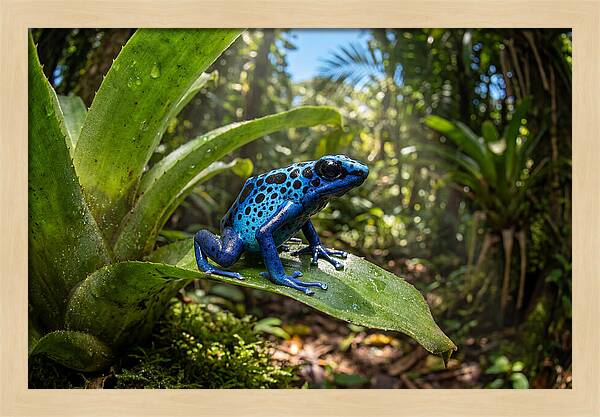 Poison Dart Frog In Lush Jungle