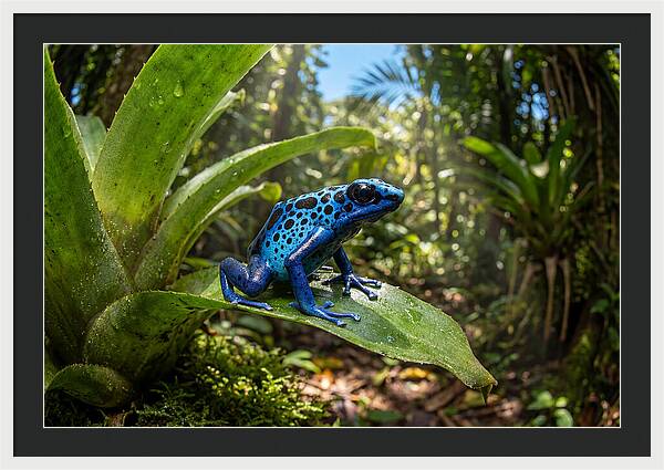 Poison Dart Frog In Lush Jungle