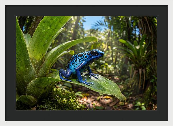 Poison Dart Frog In Lush Jungle