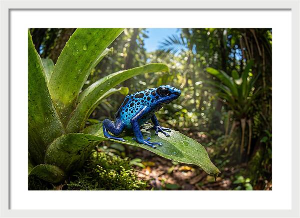 Poison Dart Frog In Lush Jungle