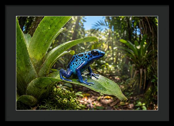 Poison Dart Frog In Lush Jungle