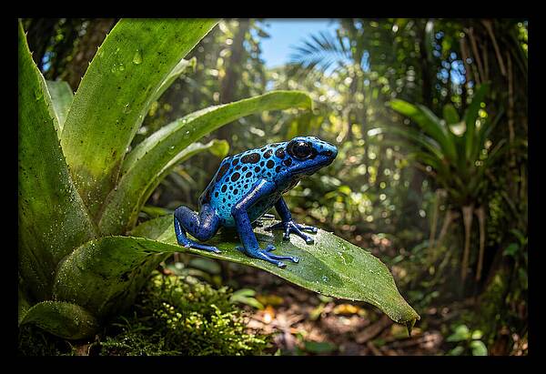 Poison Dart Frog In Lush Jungle