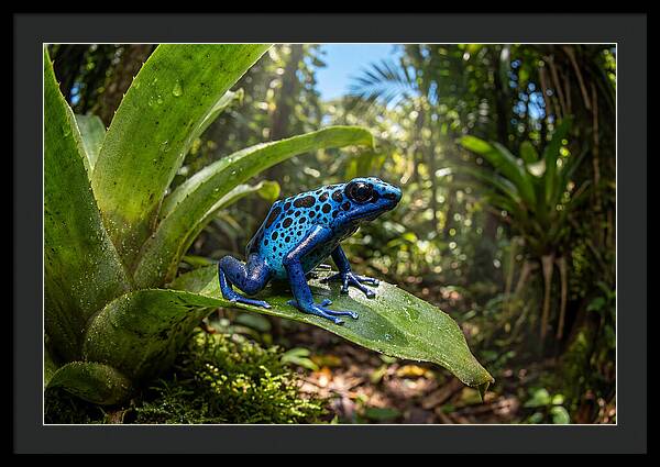 Poison Dart Frog In Lush Jungle