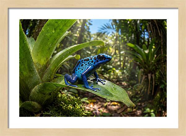 Poison Dart Frog In Lush Jungle