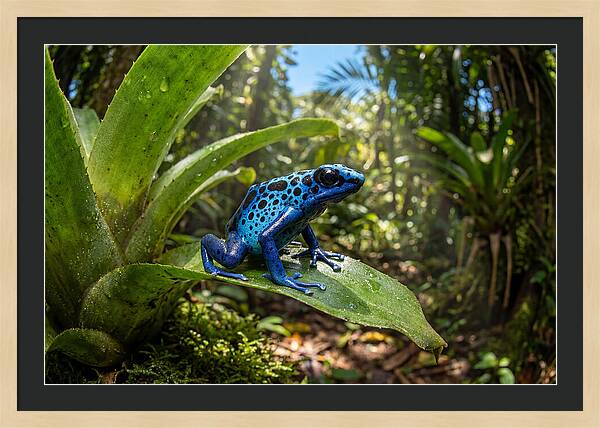 Poison Dart Frog In Lush Jungle
