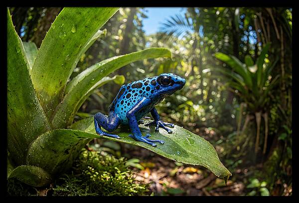 Poison Dart Frog In Lush Jungle
