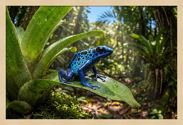 Poison Dart Frog In Lush Jungle