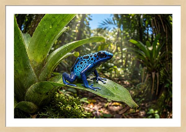 Poison Dart Frog In Lush Jungle