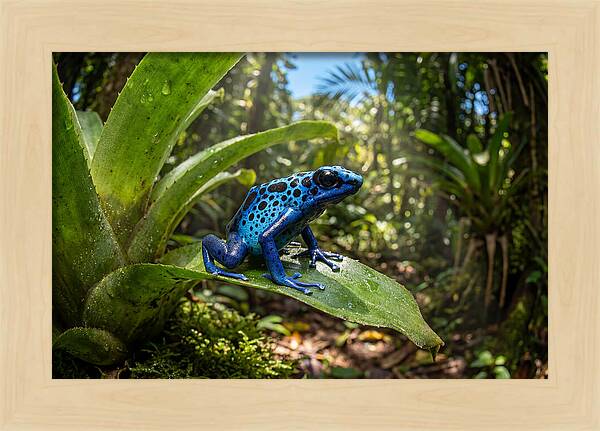 Poison Dart Frog In Lush Jungle