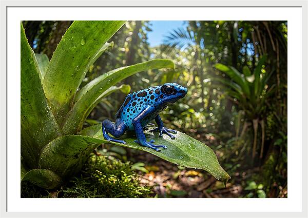 Poison Dart Frog In Lush Jungle