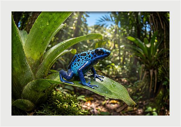 Poison Dart Frog In Lush Jungle