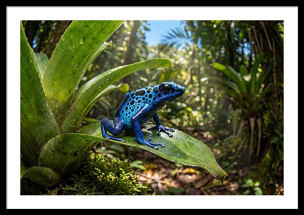 Poison Dart Frog In Lush Jungle