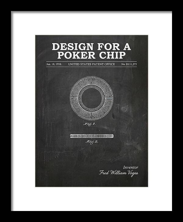 Poker Chip Chalkboard Patent Usd111273s