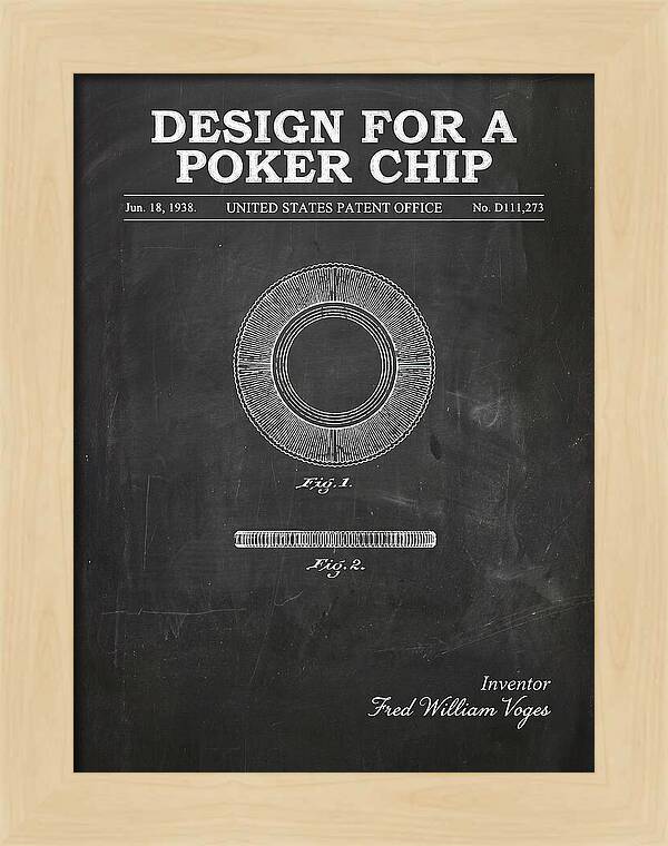 Poker Chip Chalkboard Patent Usd111273s