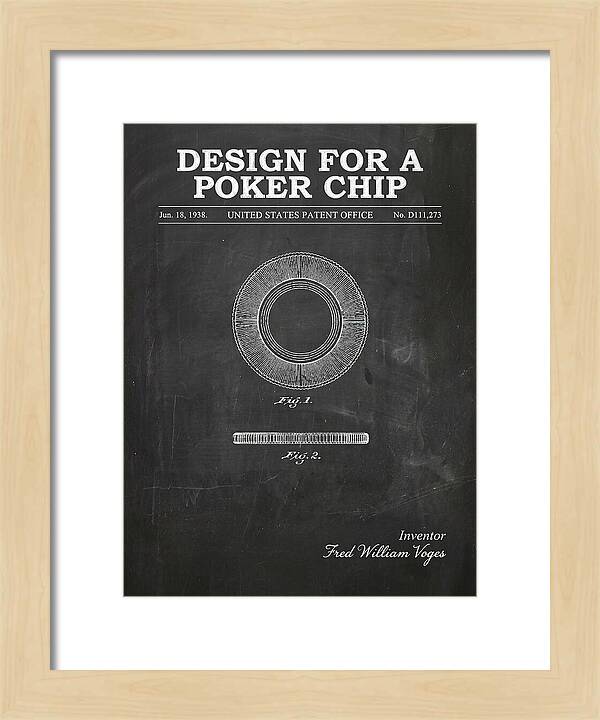 Poker Chip Chalkboard Patent Usd111273s