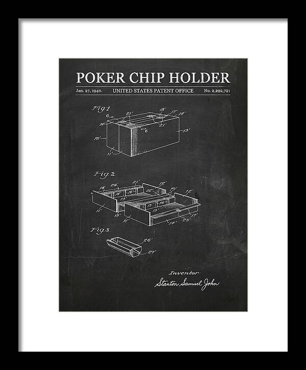 Poker Chip Holder Chalkboard Patent Us2292721a