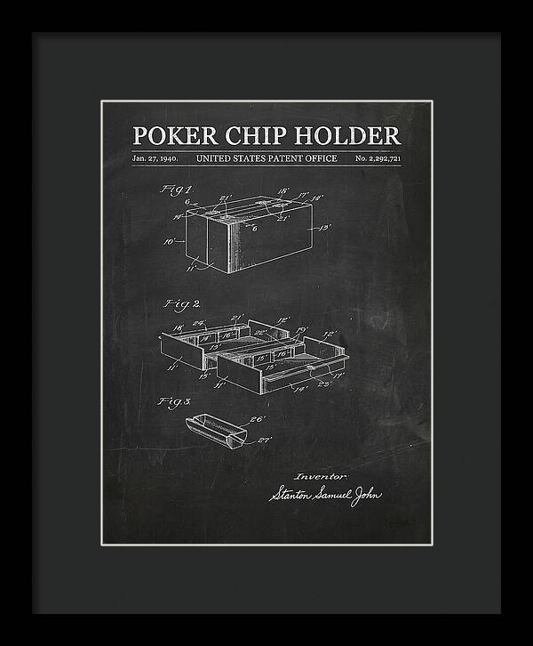 Poker Chip Holder Chalkboard Patent Us2292721a