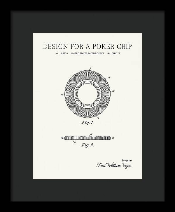 Poker Chip Minimalist Patent Usd111273s