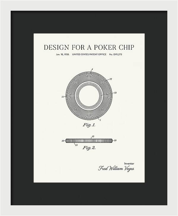 Poker Chip Minimalist Patent Usd111273s