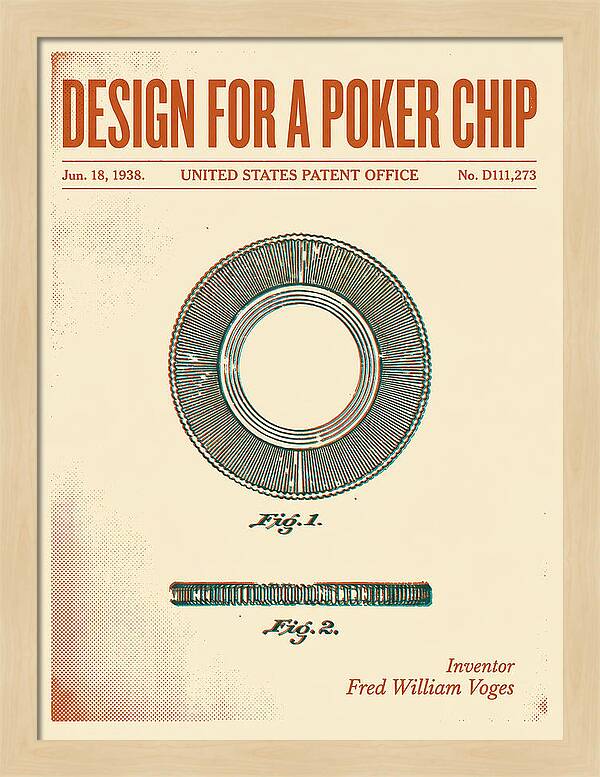Poker Chip Retro Patent Usd111273s