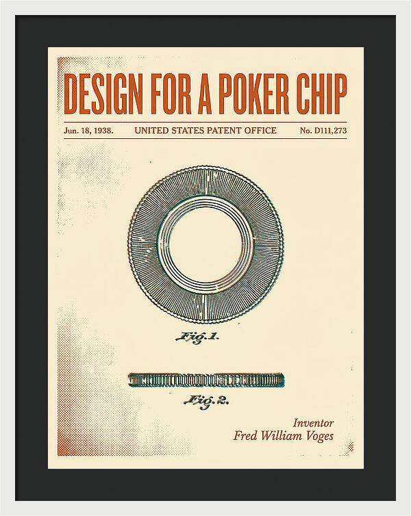 Poker Chip Retro Patent Usd111273s