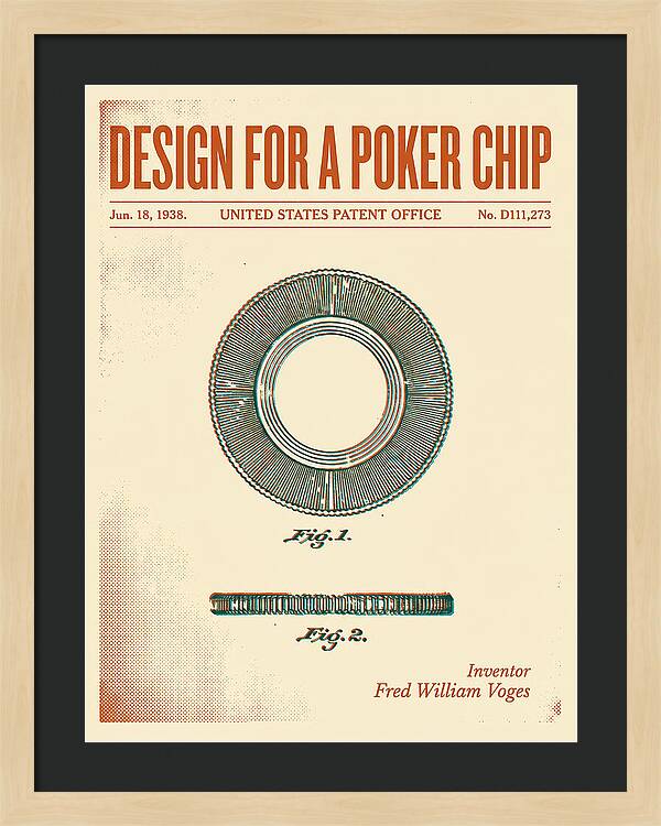 Poker Chip Retro Patent Usd111273s