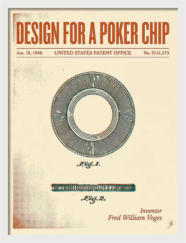 Poker Chip Retro Patent Usd111273s