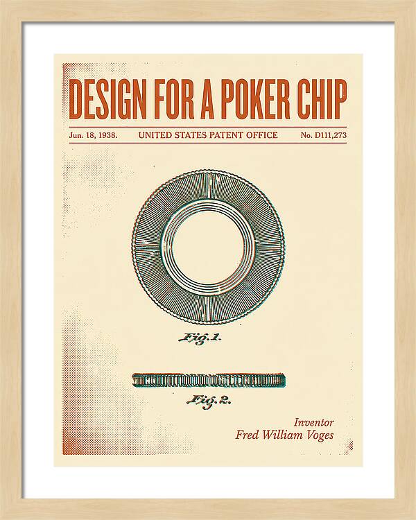 Poker Chip Retro Patent Usd111273s