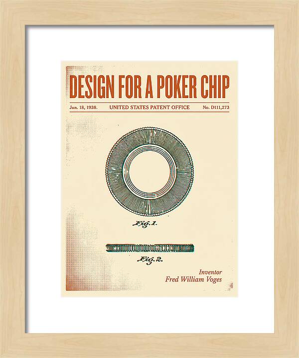 Poker Chip Retro Patent Usd111273s