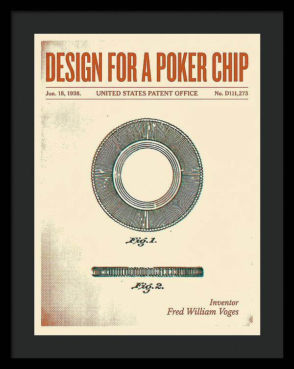 Poker Chip Retro Patent Usd111273s