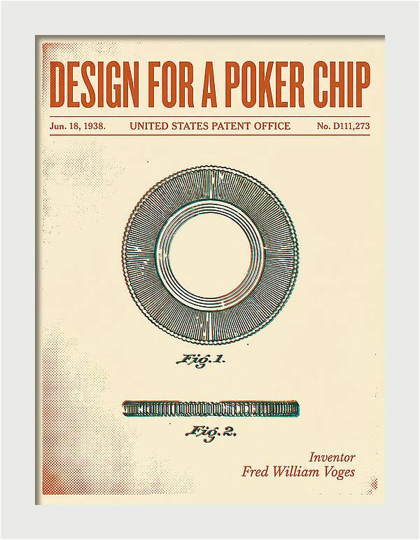 Poker Chip Retro Patent Usd111273s