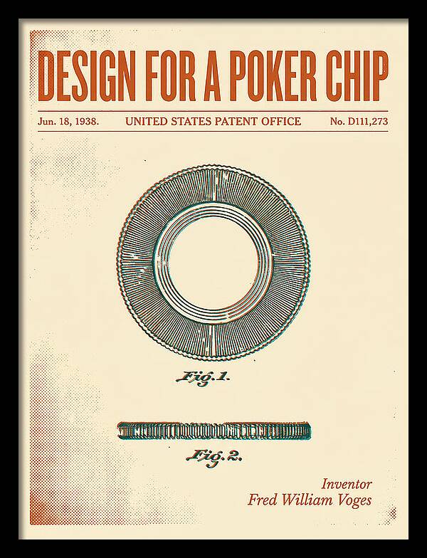 Poker Chip Retro Patent Usd111273s