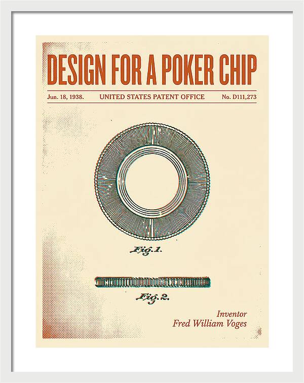 Poker Chip Retro Patent Usd111273s