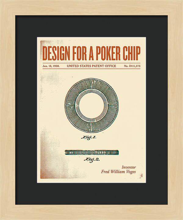 Poker Chip Retro Patent Usd111273s